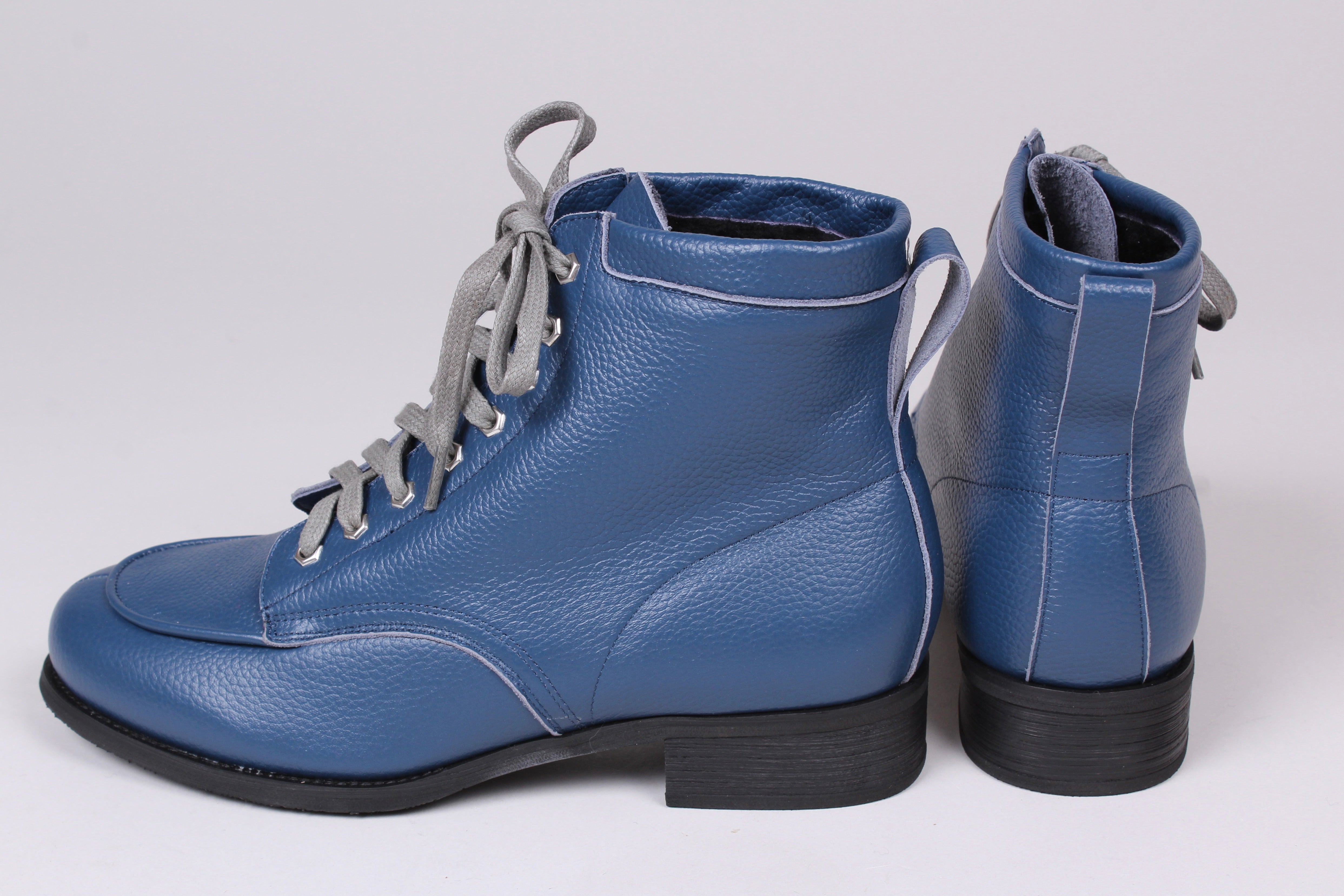 Soft late 1930s /1940s style winter snow boots with fur - Blue - Rita