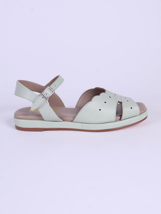 1950s sandals with claud-shaped pattern - Mint - Joy