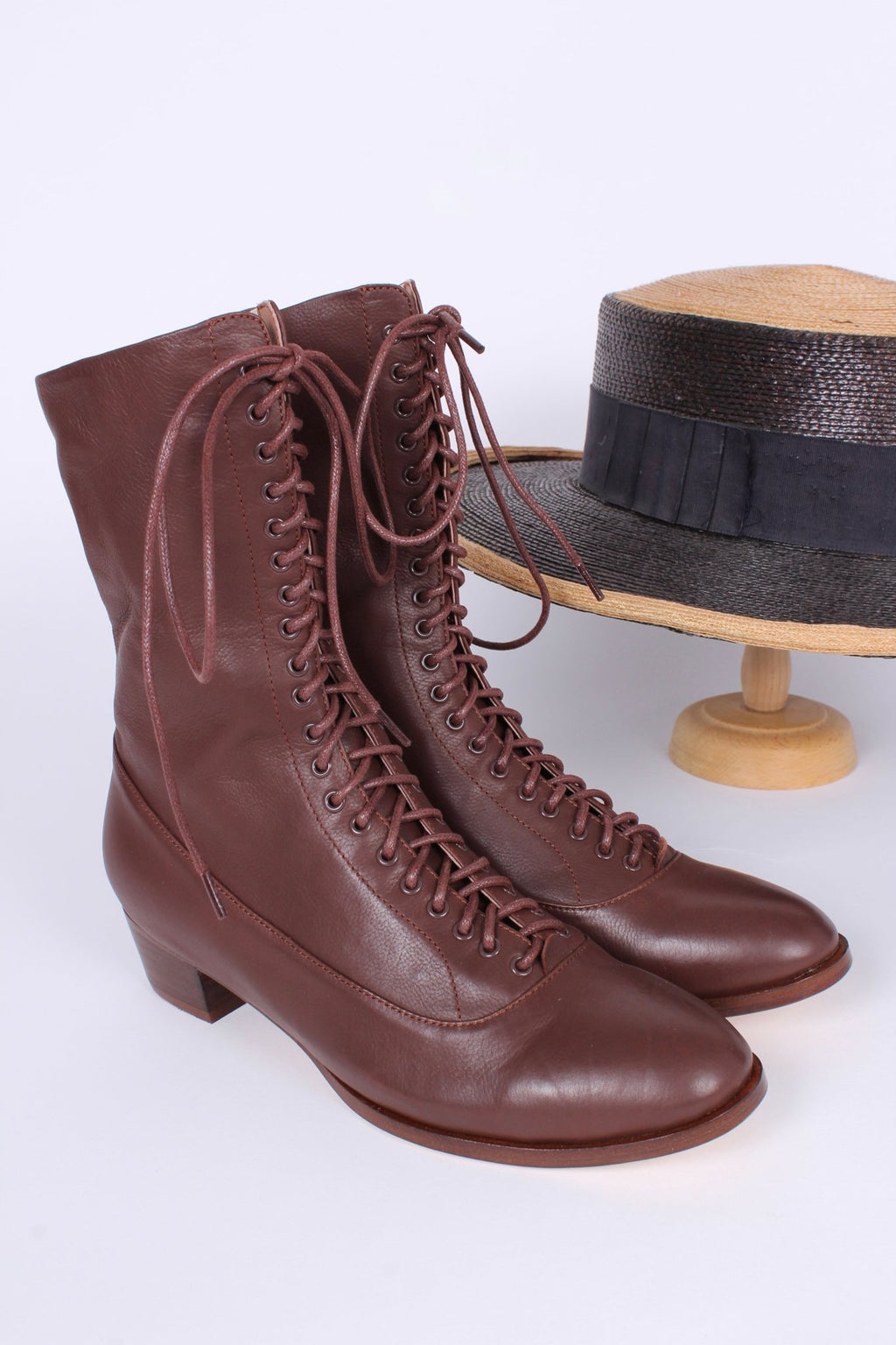 1910s Everyday Lace-up - Dark Brown - Ruth – memery