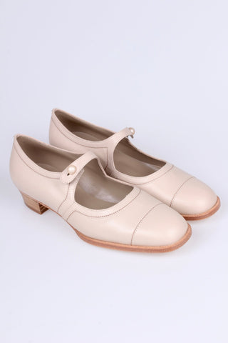 1920s everyday shoe - Cream - Ruby - memery