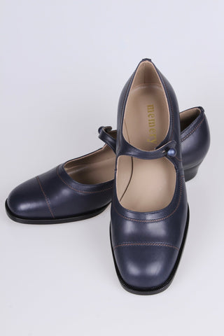 1920s everyday shoe - Navy Blue - Ruby - memery