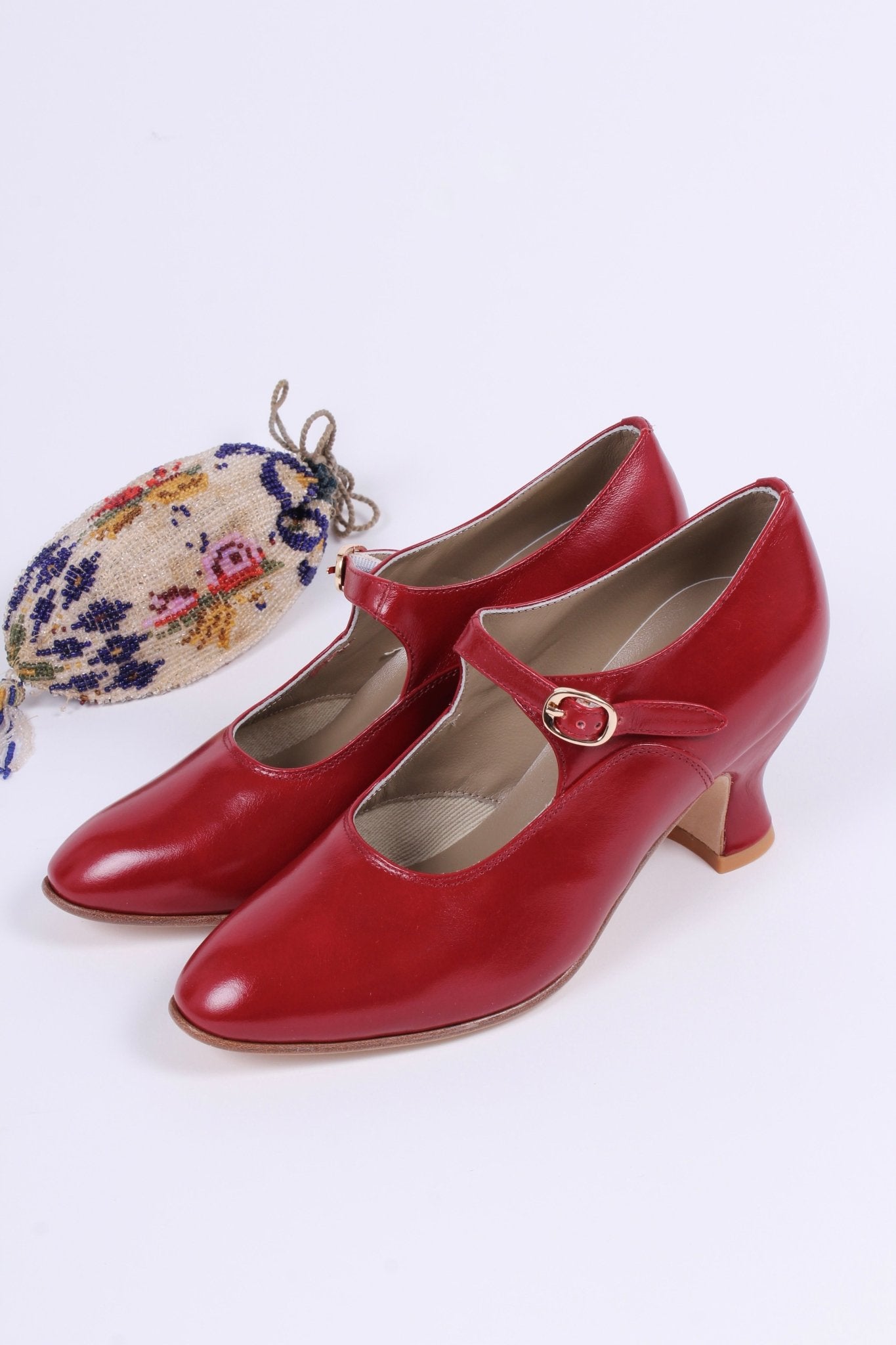 1920s Mary Jane shoes - Red