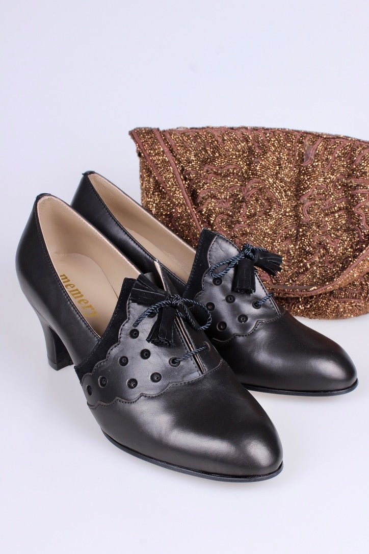 1930s everyday Oxford shoes with tassels - Black 1930s everyday Oxford shoes with tassels - Black