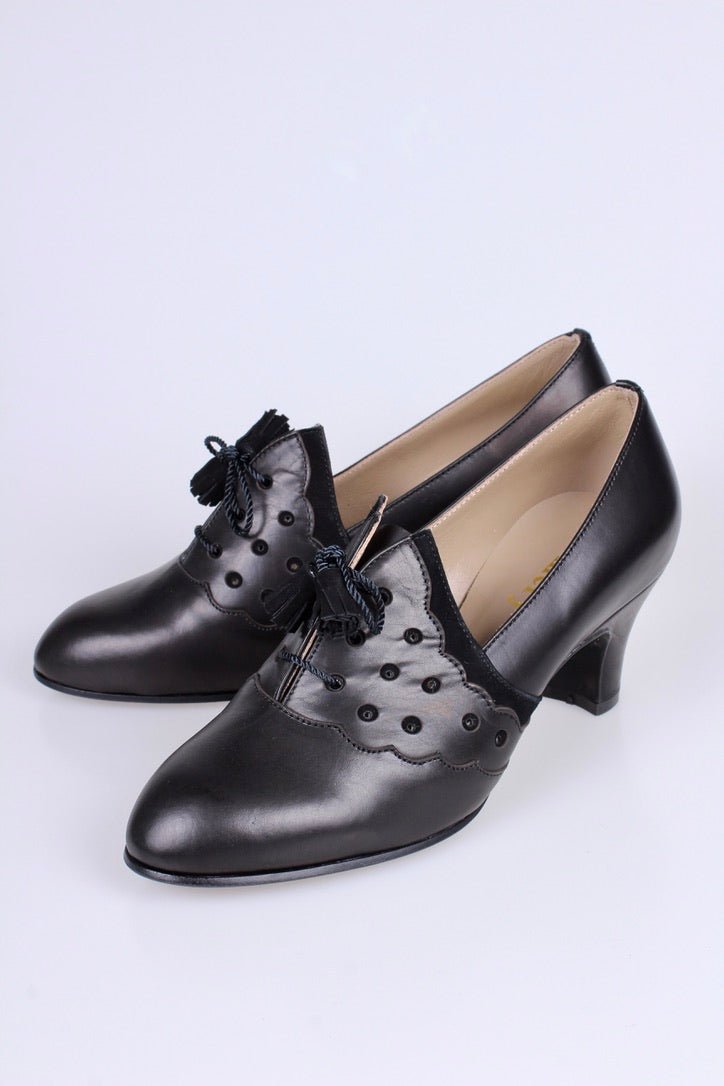 1930s everyday Oxford shoes with tassels - Black 1930s everyday Oxford shoes with tassels - Black