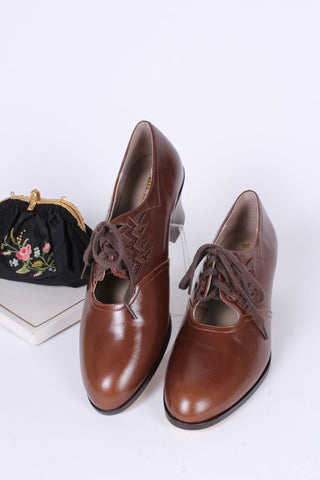 1930s Oxford shoes - brown - Emma - memery