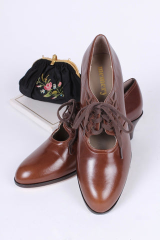 1930s Oxford shoes - brown - Emma - memery