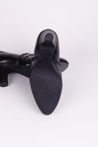 1930s pumps with decorations in suede - black - Stella - memery