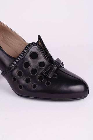 1930s pumps with decorations in suede - black - Stella - memery