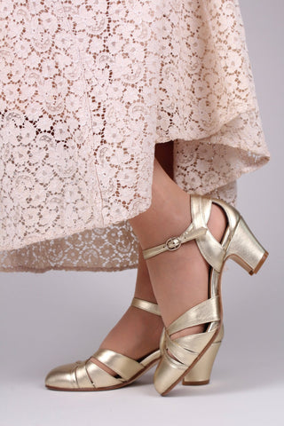 1930s sandal - Gold - Marlene - memery