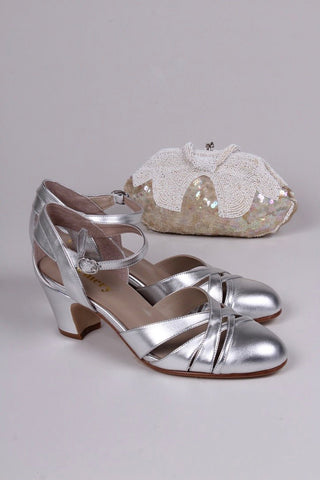 1930s sandal - Silver - Marlene - memery