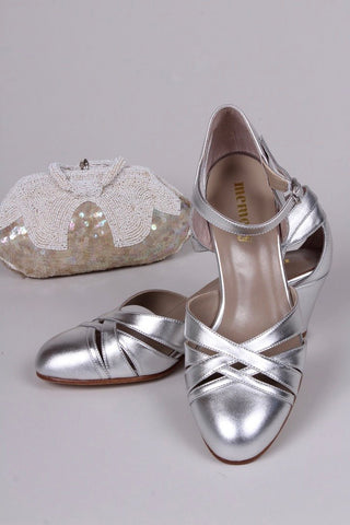 1930s sandal - Silver - Marlene - memery