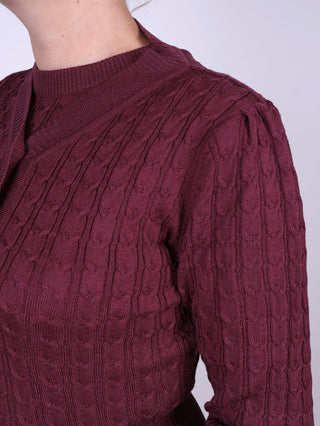 1940s / 1950s style Cardigan - Plum - Joanne - memery