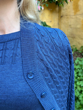 1940s / 1950s style short - sleeved pullover - Blue - Sally - memery