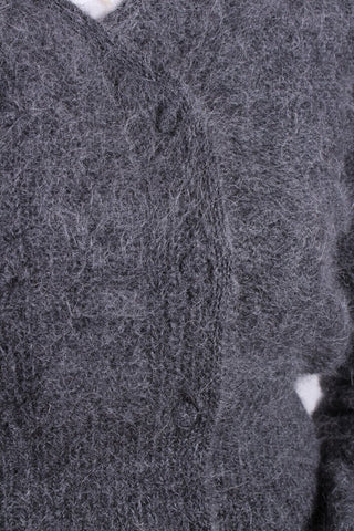 1940s / 1950s vintage style mohair cardigan - Dark grey - Kirsten - memery