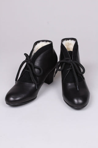 1940s / early 1950s winter ankle boots - Black - Lillie - memery