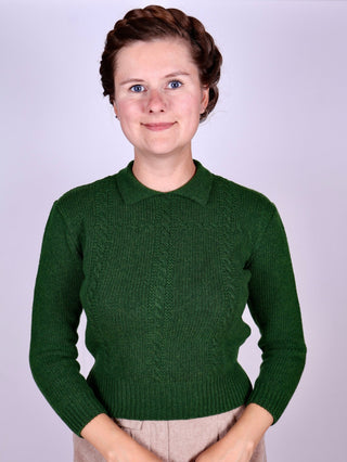 1940s vintage style pullover - Green - Gertrud - memery