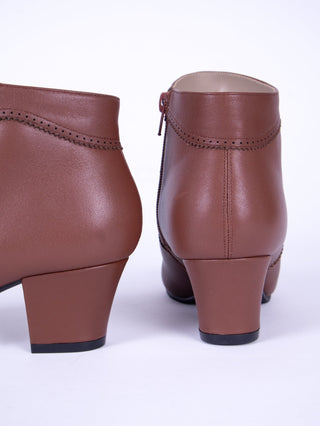 1940s Winter Ankle Boots – Brown – Marion - memery