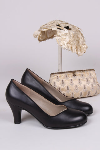 1950's court shoe - Black - Julia - memery