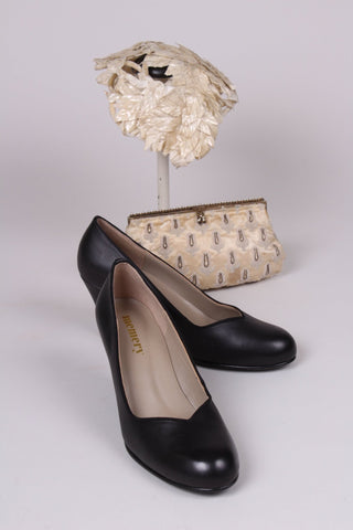 1950's court shoe - Black - Julia - memery