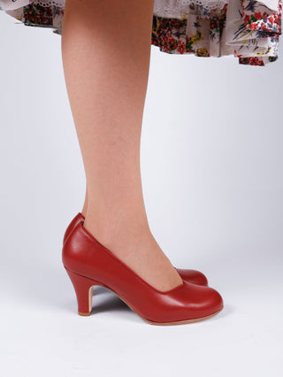 1950's court shoe - Maroon Red - Julia - memery