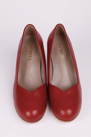 1950's court shoe - Maroon Red - Julia - memery