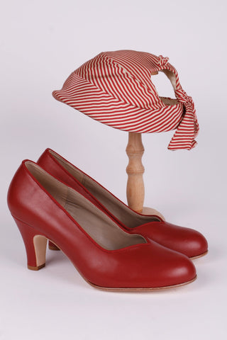 1950's court shoe - Maroon Red - Julia - memery