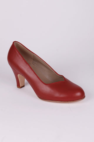 1950's court shoe - Maroon Red - Julia - memery