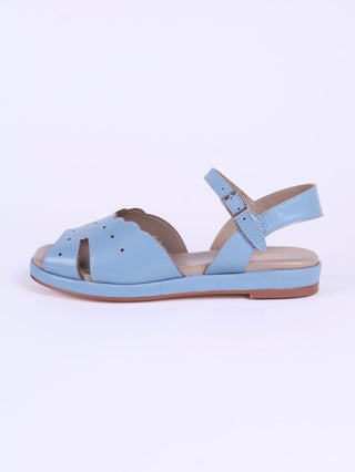 1950s sandals with cloud - shaped pattern - blue pastel - Joy - memery