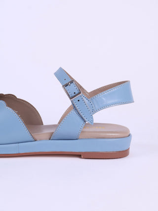 1950s sandals with cloud - shaped pattern - blue pastel - Joy - memery