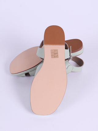 1950s sandals with cloud - shaped pattern - Mint - Joy - memery