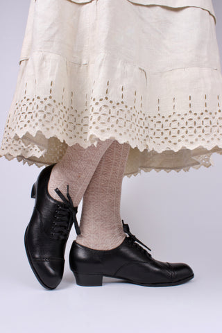 Edwardian style Oxford shoe, 1900-1920 - black - Florence