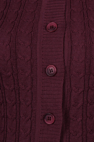 1940s / 1950s style Cardigan - Plum - Joanne