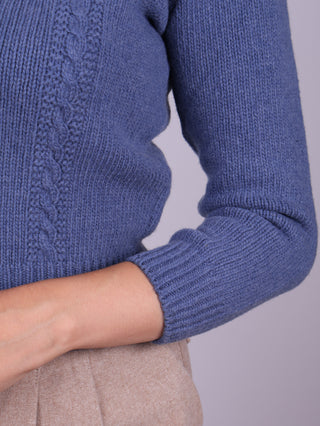 1940s vintage style pullover - Light blue - Gertrud