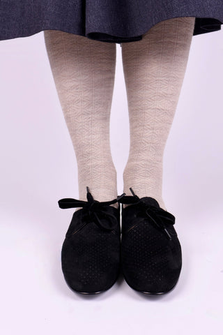 40s Derby shoes - Low heel - black - Esther - memery