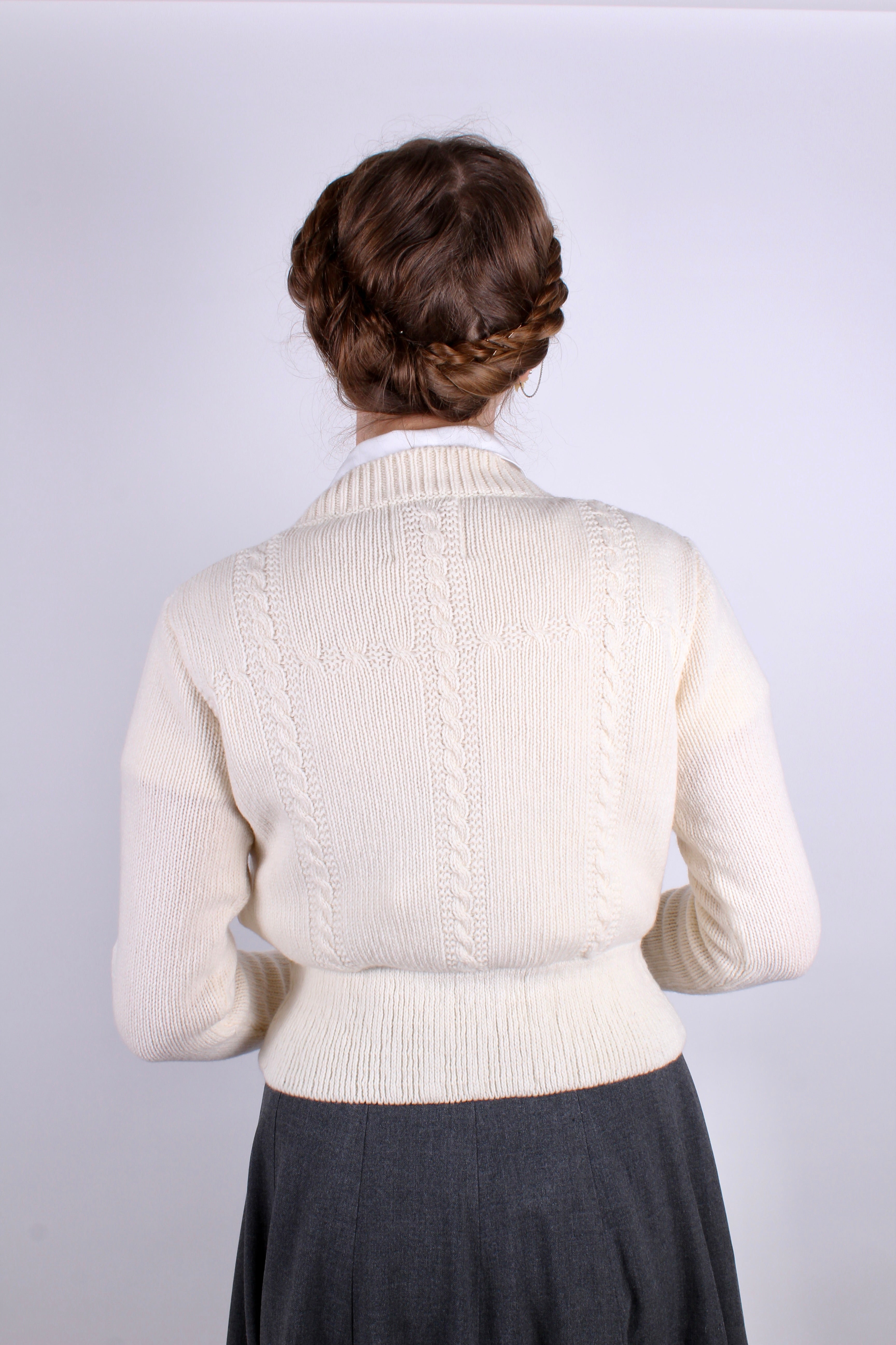 1940s vintage style cardigan Off White Vera – memery