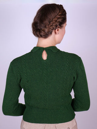 1940s vintage style pullover - Green - Gertrud
