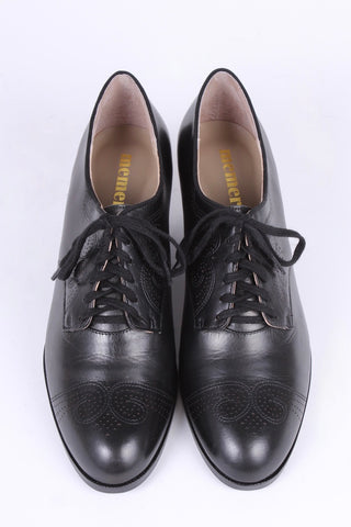 1930s everyday Oxford shoes, black, Juliette