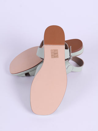 1950s sandals with claud-shaped pattern - Mint - Joy