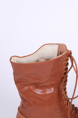 1910s Everyday Lace-up Boots - Light Brown - Ruth