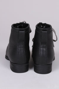 Soft late 1930s /1940s style winter snow boots with fur - Black - Rita