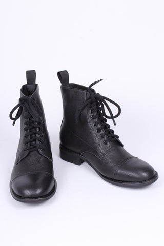 1940s Men's Military Boots - Black - Robbie