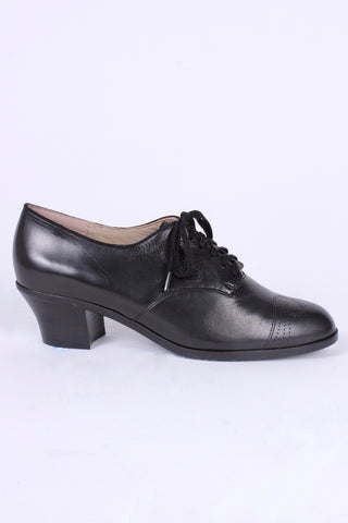 1930s everyday Oxford shoes, black, Juliette