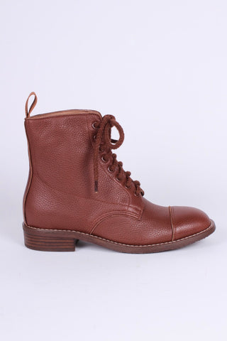 1940s Women's Military Boots - Brown - Robbie