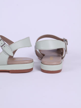 1950s sandals with claud-shaped pattern - Mint - Joy