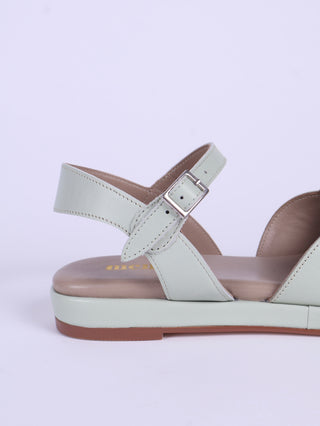 1950s sandals with claud-shaped pattern - Mint - Joy