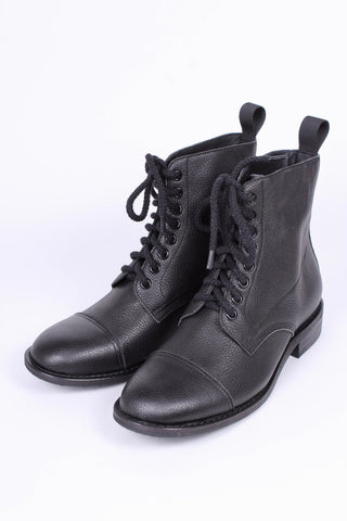 1940s Men's Military Boots - Black - Robbie