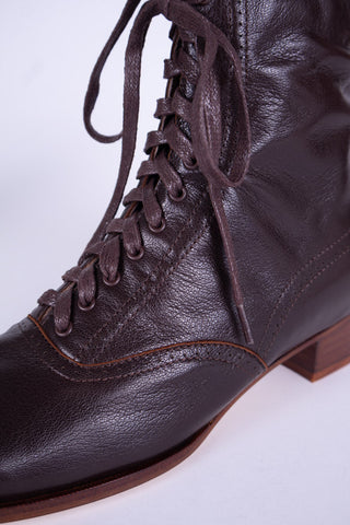 1900s / 1910s Edwardian teenage lace-up boots - brown - Josephine