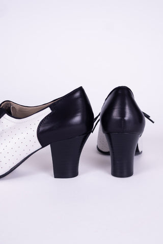 Escarpins Oxford 'Spectator' années 1940 - Marron / Blanc cassé - Lucy