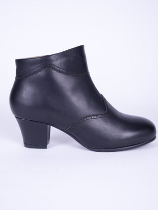 1940s Winter Ankle Boots – Black – Marion
