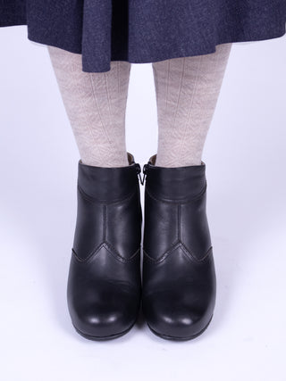 1940s Winter Ankle Boots – Black – Marion